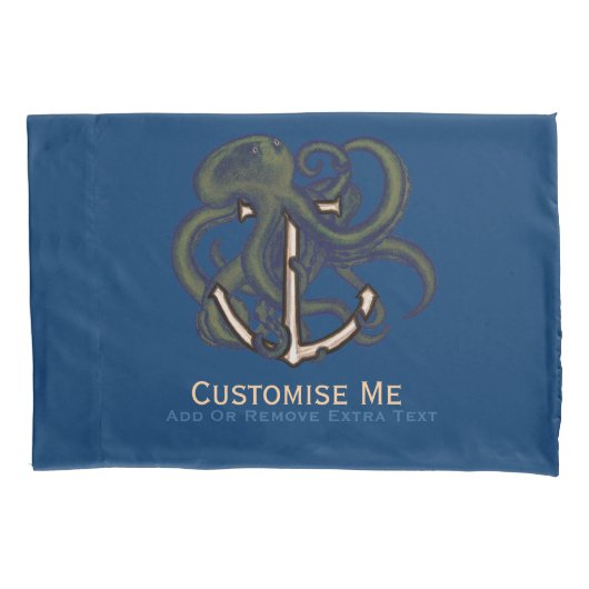 スティームパンクタコオーバーいかり 枕カバー (正面)