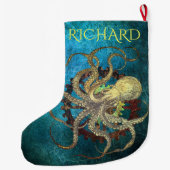 スティームパンクタコ&クロックワークギア ラージクリスマスストッキング (裏面)