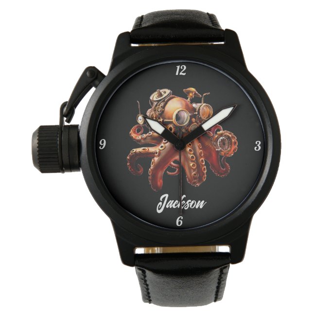 スティームパンクタコ 腕時計 (正面)