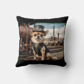 スティームパンクチワワ&トレイン クッション (裏面)