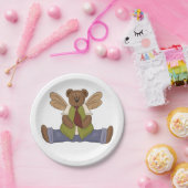 スティームパンクテディベア妖精の翼 ペーパープレート (パーティー)