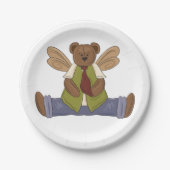 スティームパンクテディベア妖精の翼 ペーパープレート (正面)