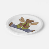 スティームパンクテディベア妖精の翼 ペーパープレート (アングル)