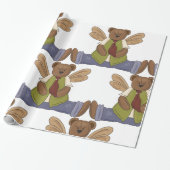 スティームパンクテディベア妖精の翼 ラッピングペーパー (アンロールド)