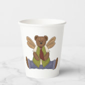 スティームパンクテディベア妖精の翼 紙コップ (正面)