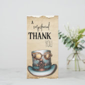 スティームパンクトップハットとゴーグル |アクアと銅 サンキューカード (スタンド正面)