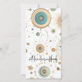 スティームパンクトップハットとゴーグル |アクアと銅 サンキューカード (裏面)