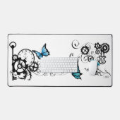 スティームパンクトライバルブルーチョウ デスクマット (キーボード&マウス)