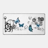 スティームパンクトライバルブルーチョウ デスクマット (正面)