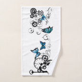 スティームパンクトライバルブルーチョウ バスタオルセット (ハンドタオル)