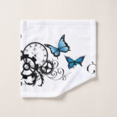 スティームパンクトライバルブルーチョウ バスタオルセット (ウォッシュタオル)