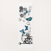 スティームパンクトライバルブルーチョウ ヨガマット (裏面)