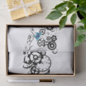 スティームパンクトライバルブルーチョウ 薄葉紙 (ギフト)