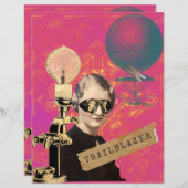 スティームパンクトレーラブレザーポップ・アートのアートスクラップブック紙 (正面/裏面)