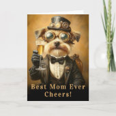 スティームパンクドッグ,シャンパン,名前をカスタムするAH3O母 カード (正面)