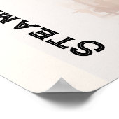 スティームパンクドリームスヴィンテージ若い女性 ポスター (角)