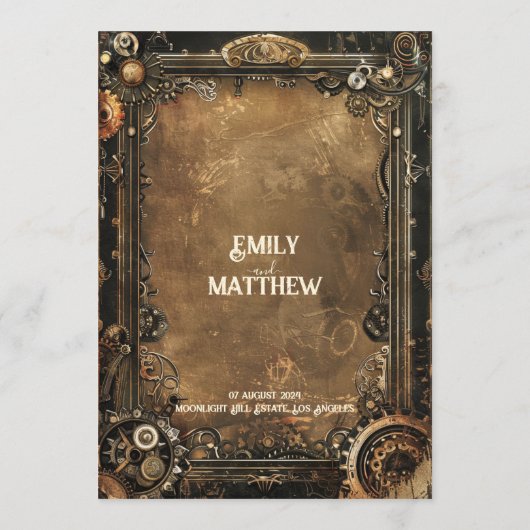 スティームパンクノア結婚ル事件のメニュー メニュー (裏面)