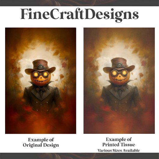 スティームパンクハロウィーンハロウィーンのカボチャのちょうちんF3デコページ 薄葉紙