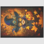 スティームパンクハロウィーンハロウィーンのカボチャのちょうちんF4デコパージュ 薄葉紙 (正面)