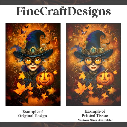 スティームパンクハロウィーンハロウィーンのカボチャのちょうちんF4デコパージュ 薄葉紙