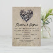 スティームパンクハート結婚ギア 招待状 (スタンド正面)