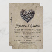 スティームパンクハート結婚ギア 招待状 (正面/裏面)