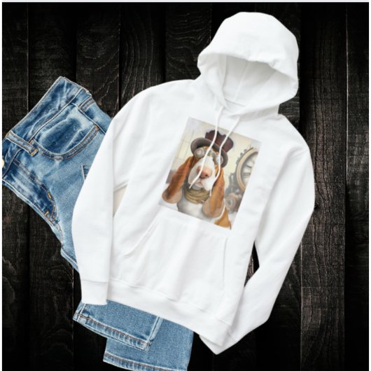 スティームパンクバセットハウンド パーカ