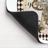 スティームパンクバタフライラウンド マウスパッド (コーナー)