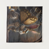 スティームパンクバニー タペストリー (正面(横))