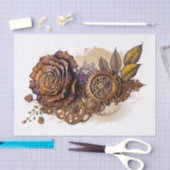 スティームパンクバラアートのデコページ 薄葉紙 (クラフト)