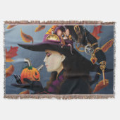 スティームパンクパンプキンウィッチ スローブランケット (正面)