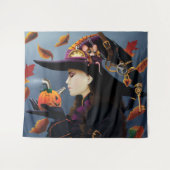 スティームパンクパンプキンウィッチ タペストリー (正面(横))