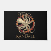 スティームパンクパーソナライズされたタコ&ラスティージョックワーク ドアマット (正面)
