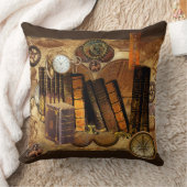 スティームパンクビクトリアンオールドマップコラージュ クッション (ブランケット)