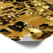 スティームパンクビクトリアンブラスコーグ&ギアアートポスター ポスター (角)