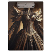 スティームパンクビクトリアンブラックと金ゴールド皇后陛下ガウン クリップボード (正面)