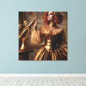 スティームパンクビクトリアン金ゴールド天文学者 キャンバスプリント (インサイチュ (ウッドフロア))