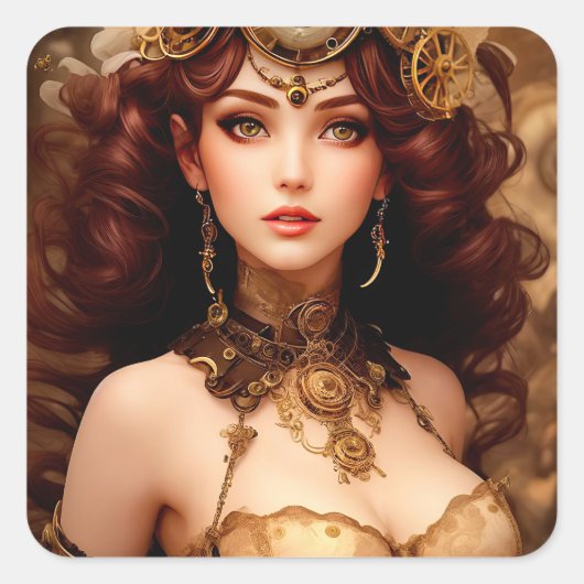 スティームパンクビューティフルビーナス スクエアシール (正面)