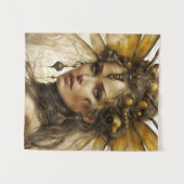 スティームパンクビー昆虫女タペストリー タペストリー (正面(横))