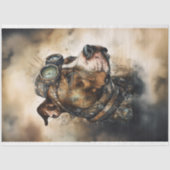 スティームパンクピットブル4デクページ紙 薄葉紙 (正面)