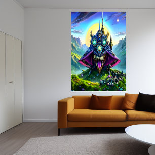 スティームパンクファンタジーの森   AI Art ポスター