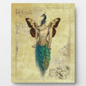 スティームパンクファンタジーピーコック金ゴールド フォトプラーク (正面)