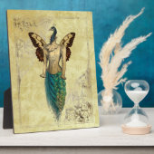 スティームパンクファンタジーピーコック金ゴールド フォトプラーク (側面)