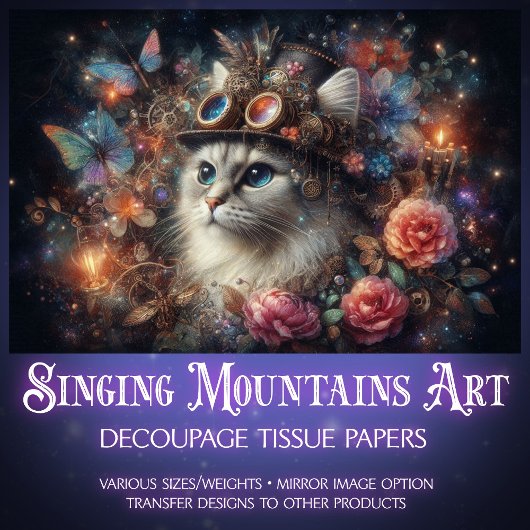 スティームパンクファンタジー猫蝶デクページ 薄葉紙