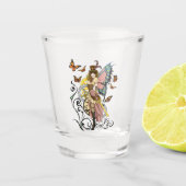 スティームパンクフェアリーイエロークロックギア ショットグラス (正面)