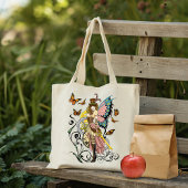 スティームパンクフェアリーイエロークロックギア トートバッグ