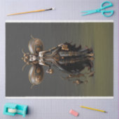 スティームパンクフェアリー金ゴールドとブラックデクページ 薄葉紙 (クラフト)