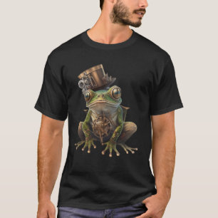 スティームパンクフロッグシリンダレトロサイエンスフィクションメカニカルギア Tシャツ