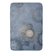 スティームパンクブループリントヴィンテージ バスマット (正面縦)