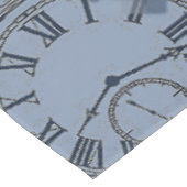 スティームパンクブルーヴィンテージプリント テーブルクロス (アングル)